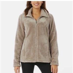 32 Degrees Plush Jacket Size M Tan Full Zip NWT